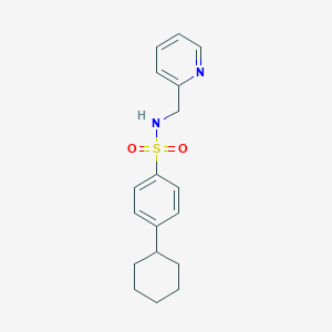 4-cyclohexyl-N-(pyridin-2-ylmethyl)benzenesulfonamide
