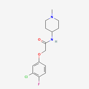 molecular formula C14H18ClFN2O2 B4974705 2-(3-chloro-4-fluorophenoxy)-N-(1-methyl-4-piperidinyl)acetamide 