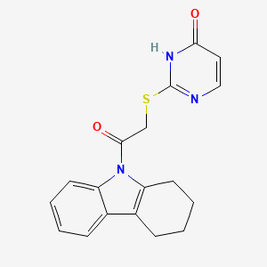 molecular formula C18H17N3O2S B4974721 2-{[2-oxo-2-(1,2,3,4-tetrahydro-9H-carbazol-9-yl)ethyl]thio}-4-pyrimidinol 