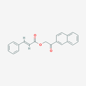 molecular formula C21H16O3 B497473 2-(2-Naphthyl)-2-oxoethyl 3-phenylacrylate 
