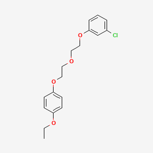 molecular formula C18H21ClO4 B4974739 1-chloro-3-{2-[2-(4-ethoxyphenoxy)ethoxy]ethoxy}benzene 