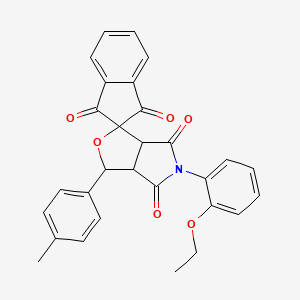 molecular formula C29H23NO6 B4974748 5-(2-ethoxyphenyl)-3-(4-methylphenyl)-3a,6a-dihydrospiro[furo[3,4-c]pyrrole-1,2'-indene]-1',3',4,6(3H,5H)-tetrone 