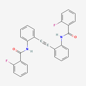 molecular formula C28H18F2N2O2 B4974760 N,N'-(1,2-ethynediyldi-2,1-phenylene)bis(2-fluorobenzamide) 