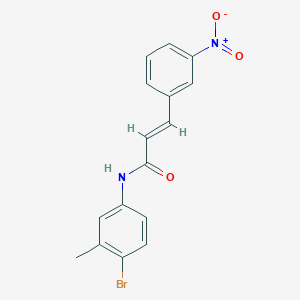molecular formula C16H13BrN2O3 B4974763 N-(4-bromo-3-methylphenyl)-3-(3-nitrophenyl)acrylamide 