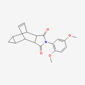 4-(2,5-dimethoxyphenyl)-4-azatetracyclo[5.3.2.0~2,6~.0~8,10~]dodec-11-ene-3,5-dione
