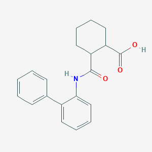 molecular formula C20H21NO3 B497479 2-[([1,1'-Biphenyl]-2-ylamino)carbonyl]cyclohexanecarboxylic acid 