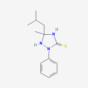 molecular formula C13H19N3S B4974795 5-isobutyl-5-methyl-2-phenyl-1,2,4-triazolidine-3-thione 