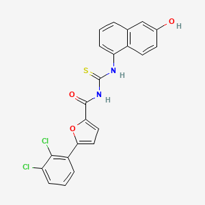 molecular formula C22H14Cl2N2O3S B4974801 5-(2,3-dichlorophenyl)-N-{[(6-hydroxy-1-naphthyl)amino]carbonothioyl}-2-furamide 