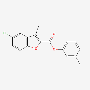 molecular formula C17H13ClO3 B4974809 3-methylphenyl 5-chloro-3-methyl-1-benzofuran-2-carboxylate 