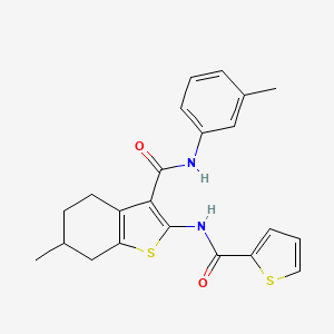 molecular formula C22H22N2O2S2 B4974833 6-methyl-N-(3-methylphenyl)-2-[(2-thienylcarbonyl)amino]-4,5,6,7-tetrahydro-1-benzothiophene-3-carboxamide 