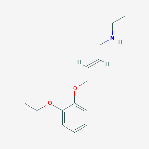 molecular formula C14H21NO2 B4974837 4-(2-ethoxyphenoxy)-N-ethyl-2-buten-1-amine 