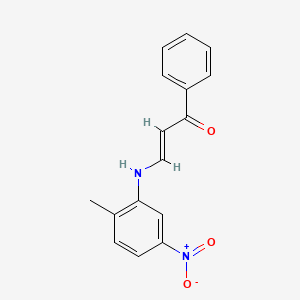 molecular formula C16H14N2O3 B4974868 3-[(2-methyl-5-nitrophenyl)amino]-1-phenyl-2-propen-1-one 