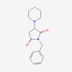 molecular formula C16H20N2O2 B4974878 1-benzyl-3-(1-piperidinyl)-2,5-pyrrolidinedione CAS No. 89143-32-8