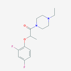 molecular formula C15H20F2N2O2 B4974886 1-[2-(2,4-difluorophenoxy)propanoyl]-4-ethylpiperazine 