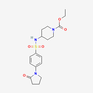 ethyl 4-({[4-(2-oxo-1-pyrrolidinyl)phenyl]sulfonyl}amino)-1-piperidinecarboxylate