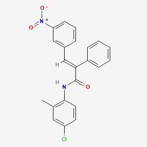 molecular formula C22H17ClN2O3 B4974897 N-(4-chloro-2-methylphenyl)-3-(3-nitrophenyl)-2-phenylacrylamide 
