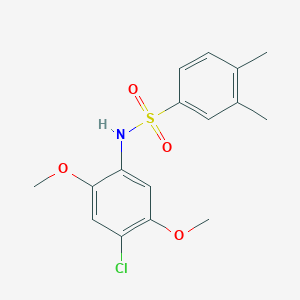 molecular formula C16H18ClNO4S B497492 N-(4-chloro-2,5-dimethoxyphenyl)-3,4-dimethylbenzenesulfonamide CAS No. 700849-07-6