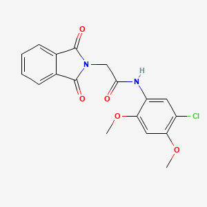 molecular formula C18H15ClN2O5 B4974924 N-(5-chloro-2,4-dimethoxyphenyl)-2-(1,3-dioxo-1,3-dihydro-2H-isoindol-2-yl)acetamide 