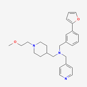 molecular formula C26H33N3O2 B4974937 1-[3-(2-furyl)phenyl]-N-{[1-(2-methoxyethyl)-4-piperidinyl]methyl}-N-(4-pyridinylmethyl)methanamine 