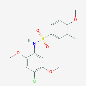 molecular formula C16H18ClNO5S B497495 N-(4-chloro-2,5-dimethoxyphenyl)-4-methoxy-3-methylbenzenesulfonamide CAS No. 893668-45-6