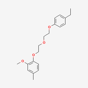 molecular formula C20H26O4 B4974953 1-{2-[2-(4-ethylphenoxy)ethoxy]ethoxy}-2-methoxy-4-methylbenzene 