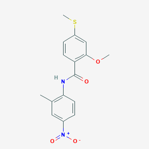 molecular formula C16H16N2O4S B4974964 2-methoxy-N-(2-methyl-4-nitrophenyl)-4-(methylthio)benzamide 