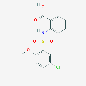 2-{[(5-Chloro-2-methoxy-4-methylphenyl)sulfonyl]amino}benzoic acid