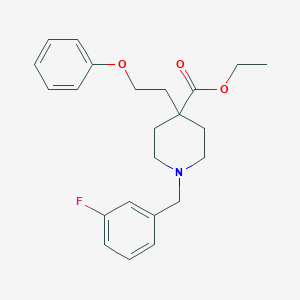 ethyl 1-(3-fluorobenzyl)-4-(2-phenoxyethyl)-4-piperidinecarboxylate