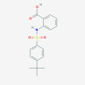molecular formula C17H19NO4S B497502 2-(4-Tert-butylbenzenesulfonamido)benzoic acid CAS No. 889788-32-3