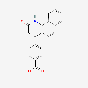 molecular formula C21H17NO3 B4975042 methyl 4-(2-oxo-1,2,3,4-tetrahydrobenzo[h]quinolin-4-yl)benzoate 