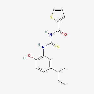 molecular formula C16H18N2O2S2 B4975047 N-{[(5-sec-butyl-2-hydroxyphenyl)amino]carbonothioyl}-2-thiophenecarboxamide 