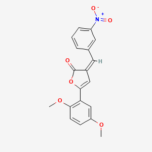 molecular formula C19H15NO6 B4975061 5-(2,5-dimethoxyphenyl)-3-(3-nitrobenzylidene)-2(3H)-furanone 
