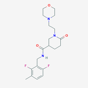 molecular formula C20H27F2N3O3 B4975085 N-(2,6-difluoro-3-methylbenzyl)-1-[2-(4-morpholinyl)ethyl]-6-oxo-3-piperidinecarboxamide 