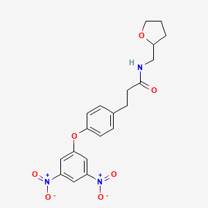 molecular formula C20H21N3O7 B4975107 3-[4-(3,5-dinitrophenoxy)phenyl]-N-(tetrahydro-2-furanylmethyl)propanamide 