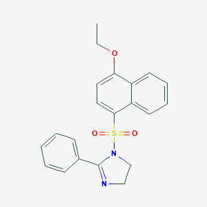 molecular formula C21H20N2O3S B497512 1-(4-Ethoxynaphthalen-1-yl)sulfonyl-2-phenyl-4,5-dihydroimidazole CAS No. 708230-29-9