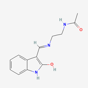 molecular formula C13H15N3O2 B4975144 N-(2-{[(2-oxo-1,2-dihydro-3H-indol-3-ylidene)methyl]amino}ethyl)acetamide CAS No. 159212-36-9