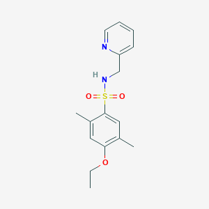 molecular formula C16H20N2O3S B497515 4-Ethoxy-2,5-dimethyl-N-pyridin-2-ylmethyl-benzenesulfonamide CAS No. 797769-68-7
