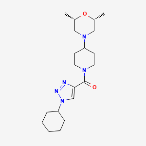 molecular formula C20H33N5O2 B4975161 (2R*,6S*)-4-{1-[(1-cyclohexyl-1H-1,2,3-triazol-4-yl)carbonyl]-4-piperidinyl}-2,6-dimethylmorpholine 