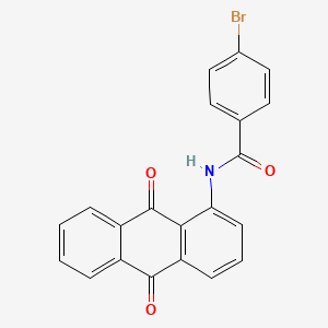 molecular formula C21H12BrNO3 B4975164 4-bromo-N-(9,10-dioxo-9,10-dihydro-1-anthracenyl)benzamide 