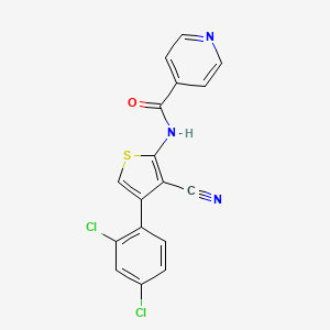 molecular formula C17H9Cl2N3OS B4975167 N-[3-cyano-4-(2,4-dichlorophenyl)-2-thienyl]isonicotinamide 