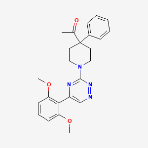 molecular formula C24H26N4O3 B4975175 1-{1-[5-(2,6-dimethoxyphenyl)-1,2,4-triazin-3-yl]-4-phenyl-4-piperidinyl}ethanone 