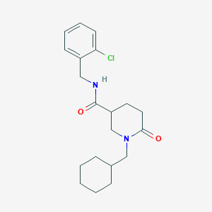 molecular formula C20H27ClN2O2 B4975185 N-(2-chlorobenzyl)-1-(cyclohexylmethyl)-6-oxo-3-piperidinecarboxamide 