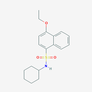 molecular formula C18H23NO3S B497519 N-cyclohexyl-4-ethoxynaphthalene-1-sulfonamide CAS No. 881476-35-3
