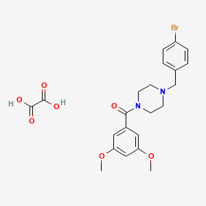 molecular formula C22H25BrN2O7 B4975191 1-(4-bromobenzyl)-4-(3,5-dimethoxybenzoyl)piperazine oxalate 