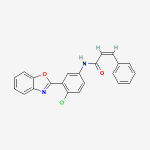 molecular formula C22H15ClN2O2 B4975219 N-[3-(1,3-benzoxazol-2-yl)-4-chlorophenyl]-3-phenylacrylamide 