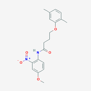 molecular formula C19H22N2O5 B4975228 4-(2,5-dimethylphenoxy)-N-(4-methoxy-2-nitrophenyl)butanamide 