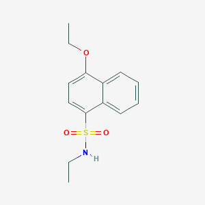 molecular formula C14H17NO3S B497523 4-ethoxy-N-ethylnaphthalene-1-sulfonamide CAS No. 833437-51-7