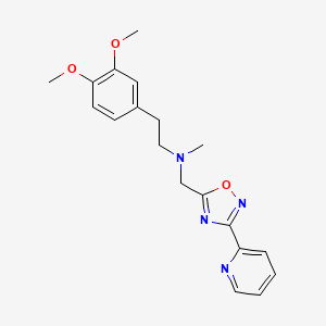 molecular formula C19H22N4O3 B4975230 2-(3,4-dimethoxyphenyl)-N-methyl-N-{[3-(2-pyridinyl)-1,2,4-oxadiazol-5-yl]methyl}ethanamine 