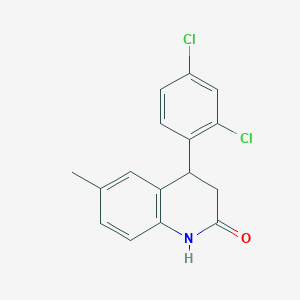 molecular formula C16H13Cl2NO B4975246 4-(2,4-dichlorophenyl)-6-methyl-3,4-dihydro-2(1H)-quinolinone 
