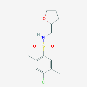 molecular formula C13H18ClNO3S B497526 4-chloro-2,5-dimethyl-N-(oxolan-2-ylmethyl)benzenesulfonamide CAS No. 714211-14-0